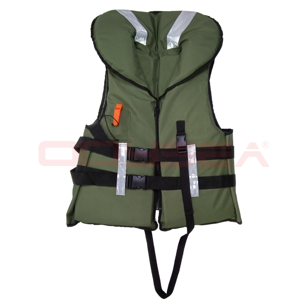 Life Jacket with collar green A (1)